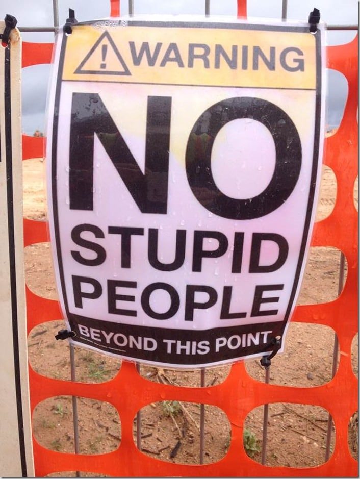 No stupid people