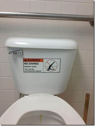 no diving