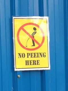 no peeing