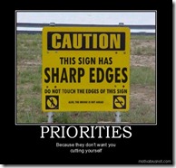 sign has sharp edges