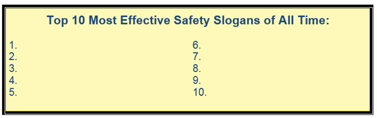 effective safety slogans